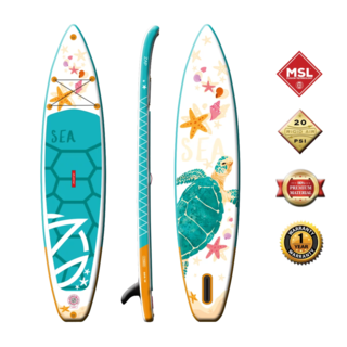 Надувная SUP доска для серфинга с веслом ZAP Sea Turtle 12' Fusion