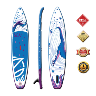 Надувная SUP доска для серфинга с веслом ZAP Sea Whale 12' Fusion