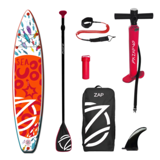 Надувная SUP доска для серфинга с веслом ZAP Sea Fish 12' Fusion