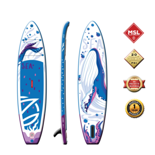 Надувная SUP-доска для серфинга с веслом ZAP Sea Whale 11 Fusion